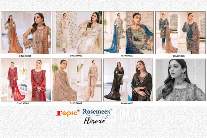 Fepic Rosemeen Florence Fancy Festive Wear Faux Georgette Pakistani Salwar Suits Collection